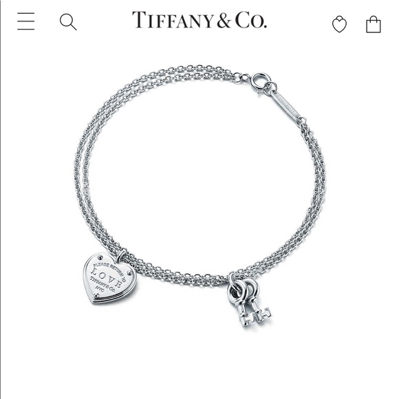 Tiffany & Co. love heart tag key bracelet - Picture 3 of 5